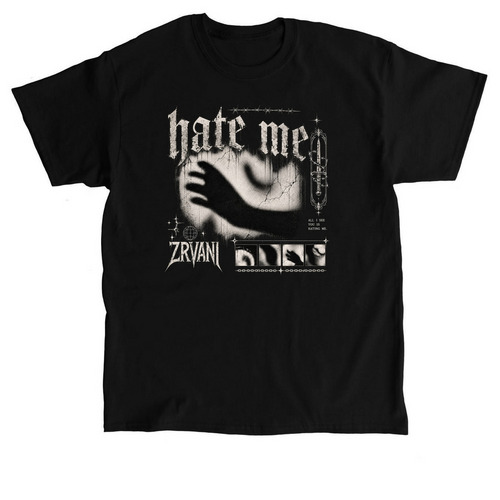 ZRVANI&nbsp; hate me design, a Black Classic Unisex Tee