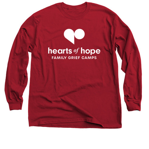 Hearts of Hope Gear, a Cardinal Red Classic Long Sleeve Tee