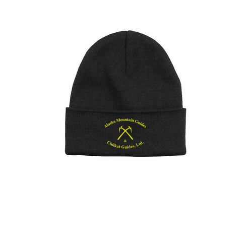 AMG/CG Beanie, a Black Printed Base Camp Beanie