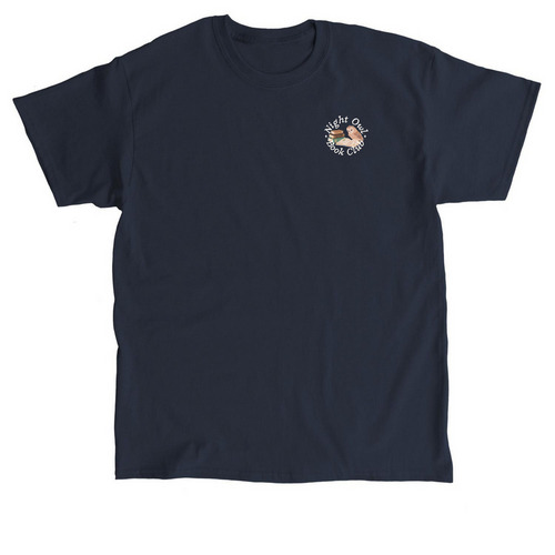 Night Owl Book Book T-Shirt, a Navy Classic Unisex Tee