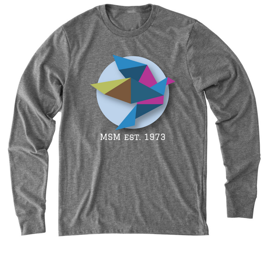 Spirit Wear Shirts, a Aluminum Grey Allmade Eco Triblend Long Sleeve Tee