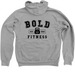 Bold University Zip-up, a Athletic Heather Zip Up Hoodie (back-view)