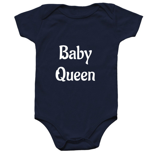 Baby Queen, a Navy Infant Onesie