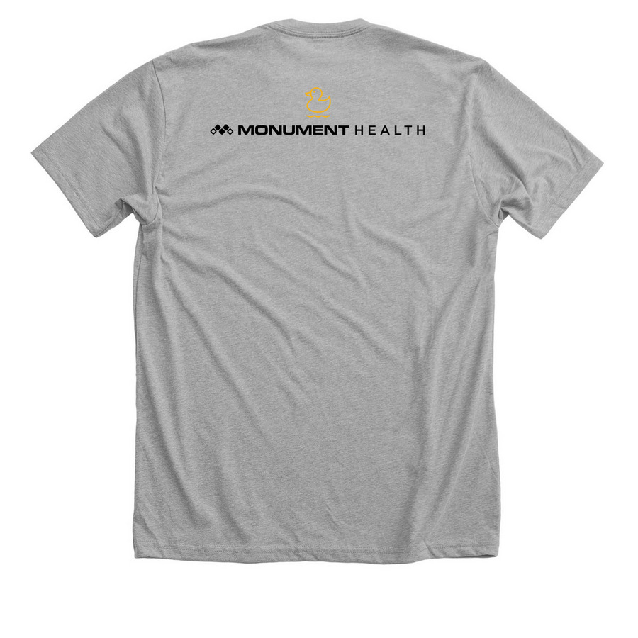 NA- Float Pool Shirts, a Athletic Heather Premium Unisex Tee (back-view)