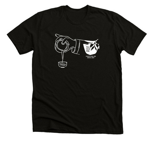2026 TeaFestPDX - #2, a Black Heather Premium Unisex Tee