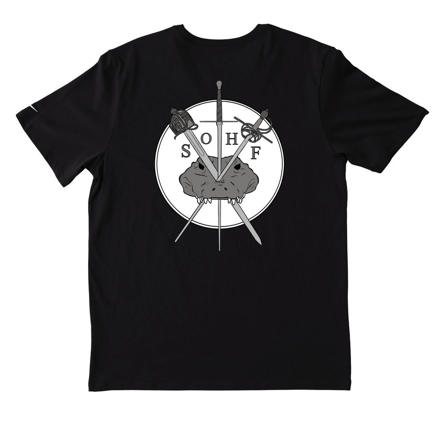 Passata Sotto Activewear Shirt, a Black Nike Dri-FIT Jersey Blend Performance Tee (back-view)