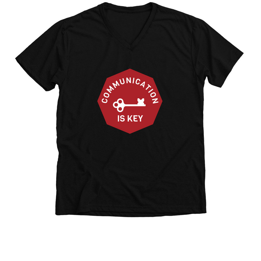 Communication is Key&nbsp;, a Solid Black Blend Premium V-Neck Tee