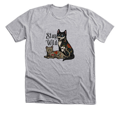 Stay Wild, a Athletic Heather Premium Unisex Tee