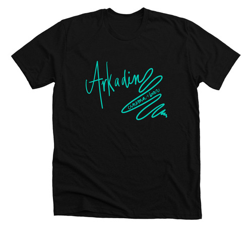 Arkadin Script Swag, a Solid Black Blend Premium Unisex Tee