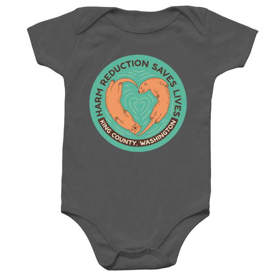 Harm Reduction Saves Lives // Onesie, a Charcoal Infant Onesie