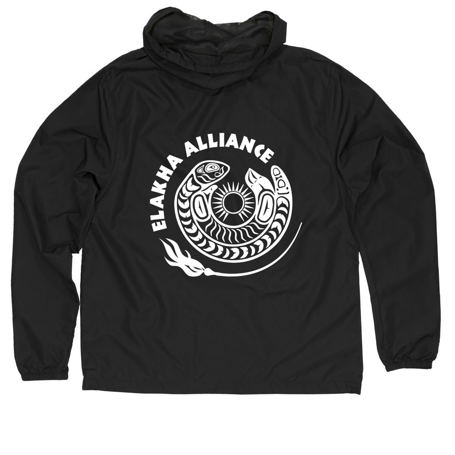 Elakha Alliance&nbsp;Quarter-Zip Windbreaker, a Black Quarter-Zip Windbreaker (back-view)