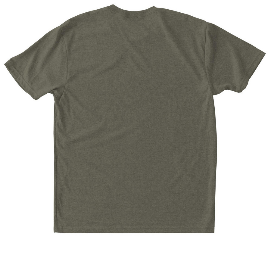 Formline Bigfoot T-Shirt, a Military Green Triblend Tee (back-view)