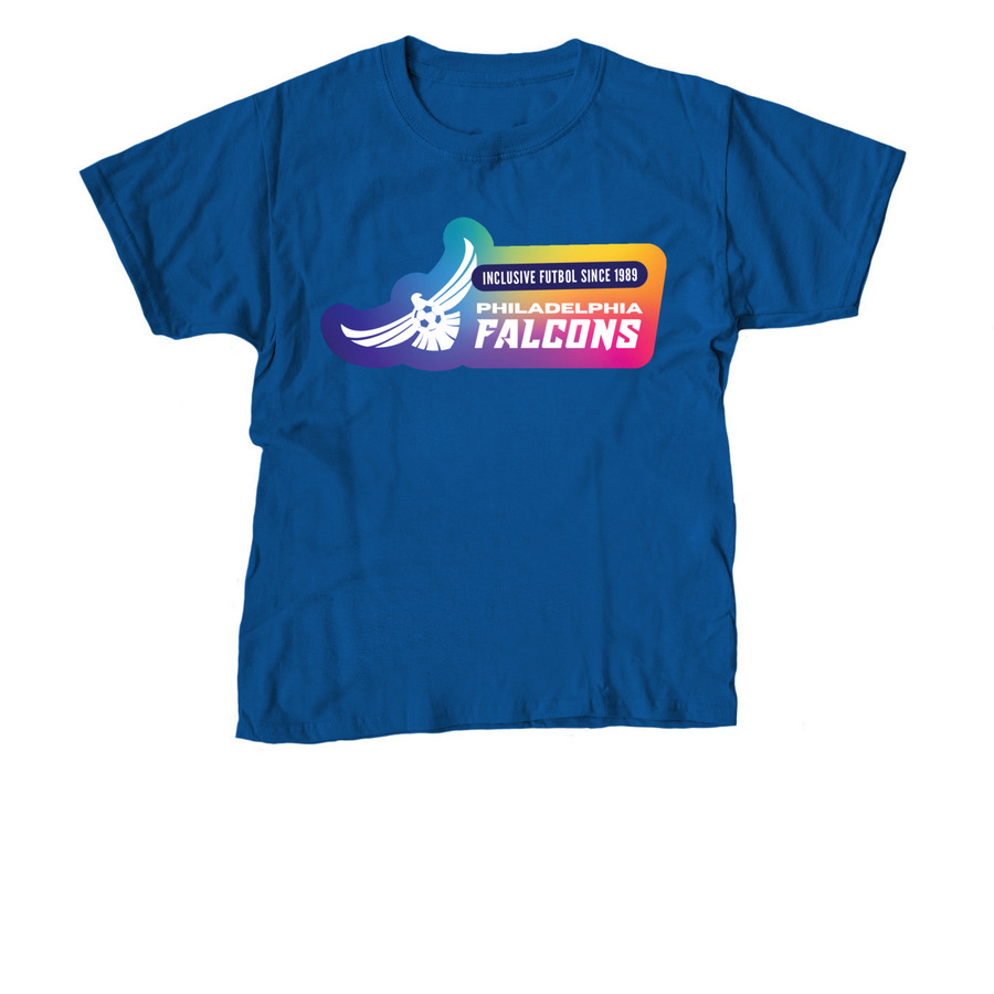 Philadelphia Falcons Soccer Club, a Royal Blue Youth Unisex Tee