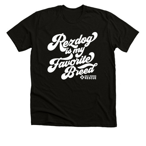 Rezdog is my Favorite Breed, a Black Heather Premium Unisex Tee