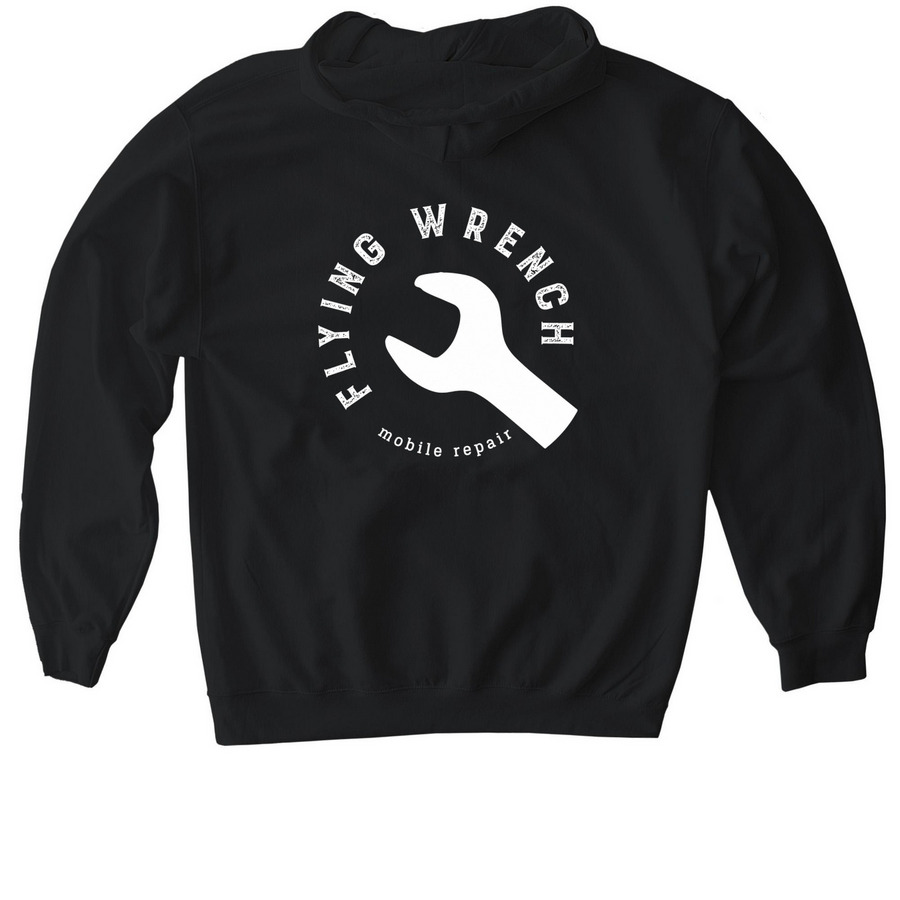 Hoodie & Crewneck, a Black Gildan Softstyle Pullover Hoodie (back-view)
