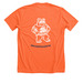 Vintage Pawprint, a Heather Orange Premium Unisex Tee (back-view)