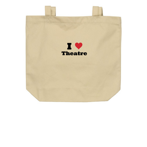 I LOVE Theatre!!!!!, a Oyster Organic Cotton Tote Bag