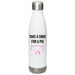 HCAFH Water Bottle, a White Stainless Steel Water Bottle (back-view)