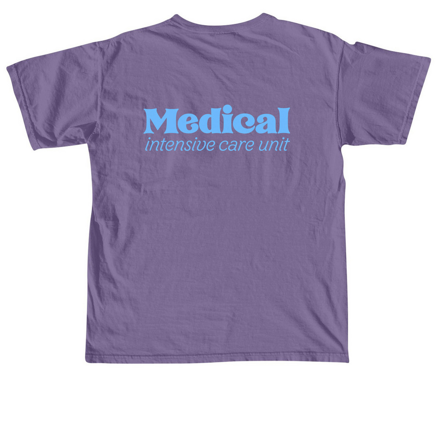 Cartoon Organs, a Grape Comfort Colors Unisex Tee (back-view)