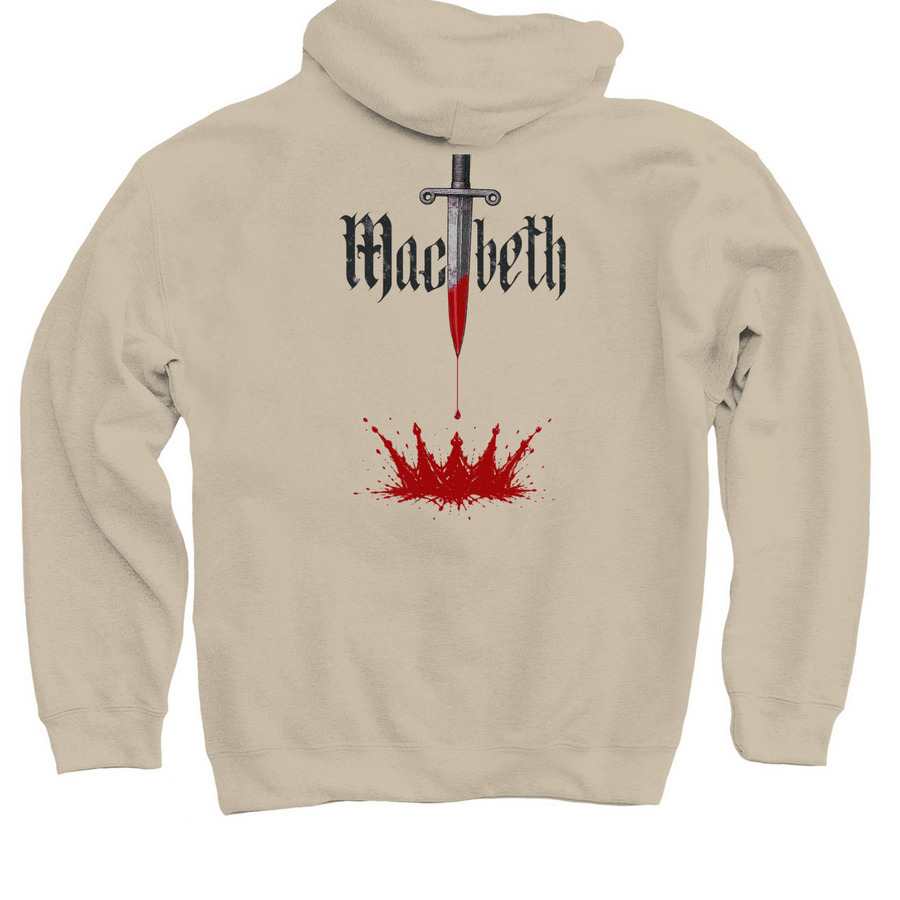 Macbeth, a Sand Pullover Hoodie (back-view)