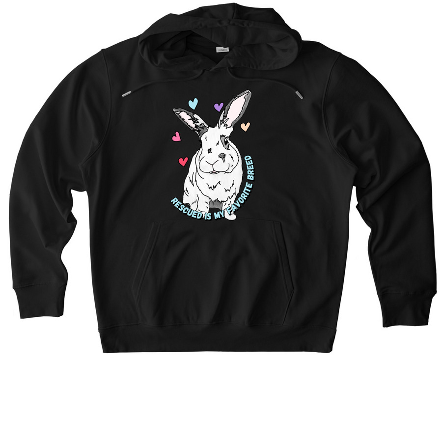 Rescued is my Favorite Breed&nbsp;, a Black Stanley/Stella Unisex Cruiser 2.0 Pullover Hoodie