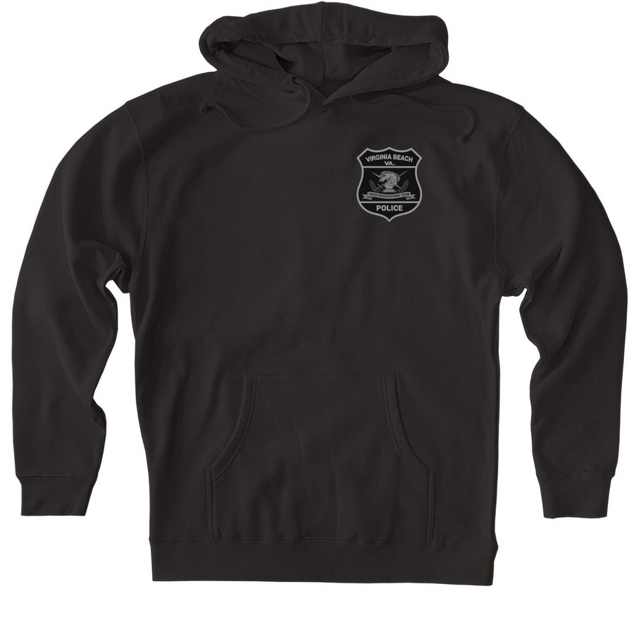 SUB Front/Color Back, a Black Heavyweight Pullover Hoodie