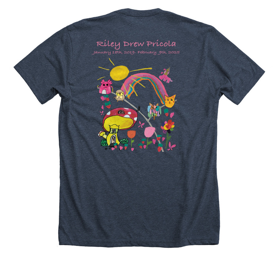 Love Like Riley: Adult/Youth&nbsp;, a Heather Midnight Navy Premium Unisex Tee (back-view)
