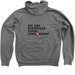 STRONG LIKE AN EDITOR, a Deep Heather Zip Up Hoodie (back-view)