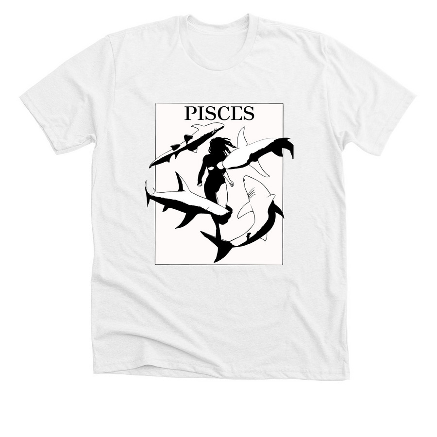 Pisces, a Solid White Blend Premium Unisex Tee