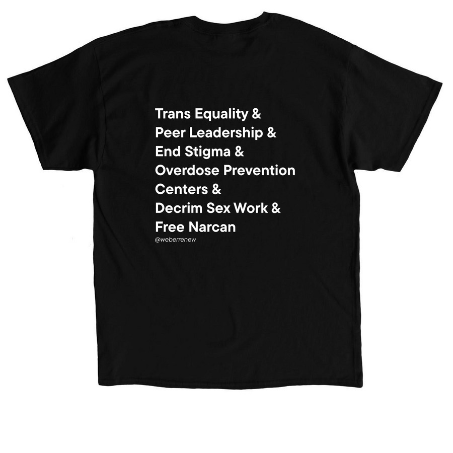 PWR Statement Shirt, a Black Classic Unisex Tee (back-view)