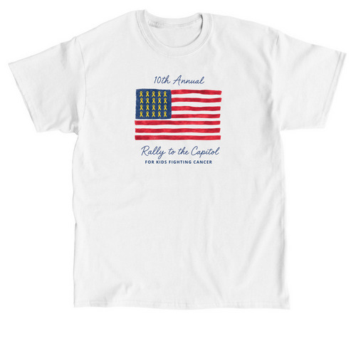 10th Annual Rally to the Capitol Flag, a White Classic Unisex Tee