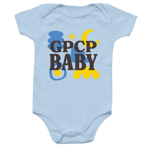 GPCP Baby Onesie, a Light Blue Infant Onesie