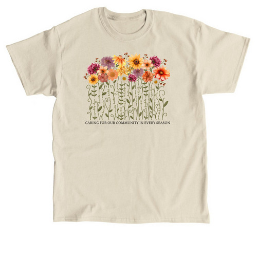 Caring for Our Community, a Sand Classic Unisex Tee
