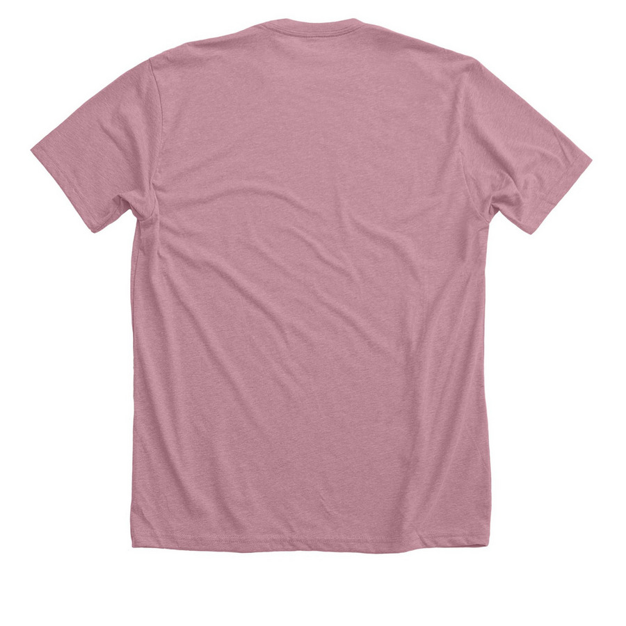 Swirl Butterfly, a Heather Orchid Premium Unisex Tee (back-view)