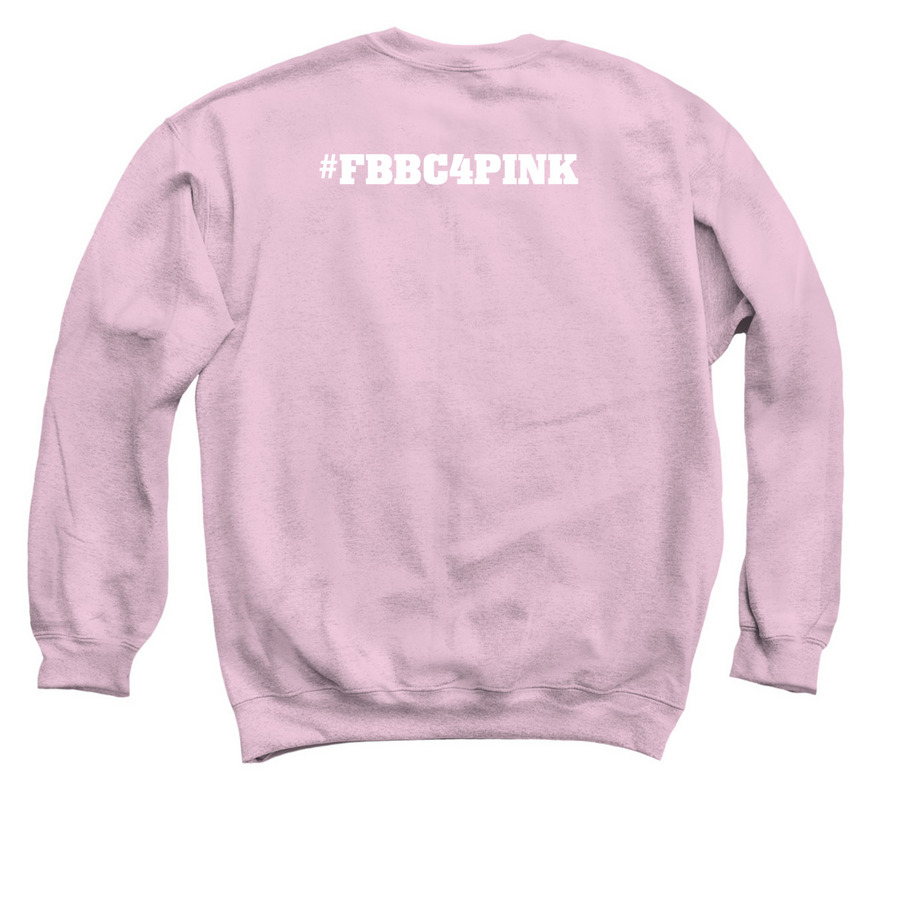 Breast Cancer Awareness&nbsp;, a Light Pink Crewneck Sweatshirt (back-view)
