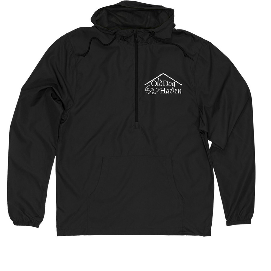 ODH Windbreaker, a Black Quarter-Zip Windbreaker
