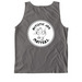Autistic joy matters with pocket circle, a Grey Comfort Colors Tank Top (back-view)