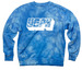 Limited Edition USPK Shirts, a Aqua Blue Tie Dye Crewneck Sweatshirt