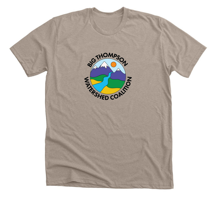 The Big T Tee, a Heather Stone Premium Unisex Tee