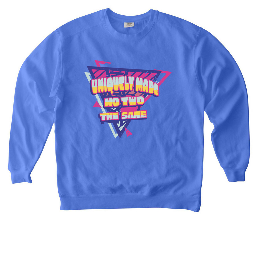 Retro Unique Tees, a Flo Blue Comfort Colors Crewneck Sweatshirt