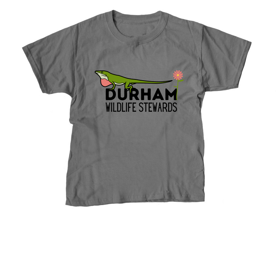 Durham Wildlife Stewards, a Charcoal Youth Unisex Tee