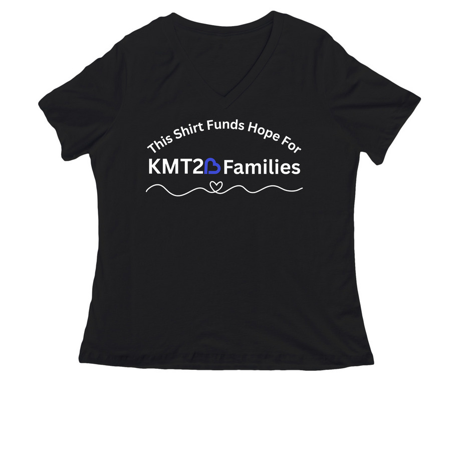 KMT2B Dystonia Foundation, a Black Women's Relaxed V-Neck Tee