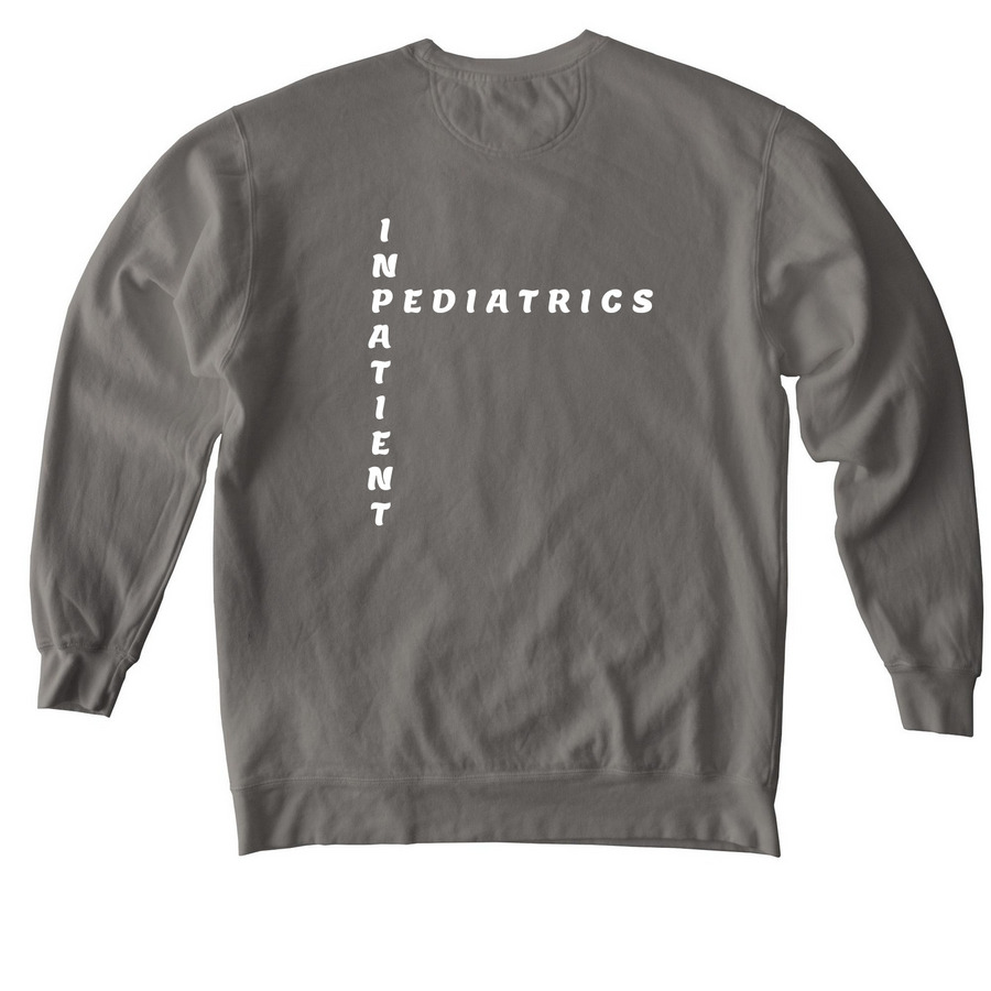 Bear Mask&nbsp; - Color - Sweatshirt, a Grey Comfort Colors Crewneck Sweatshirt (back-view)