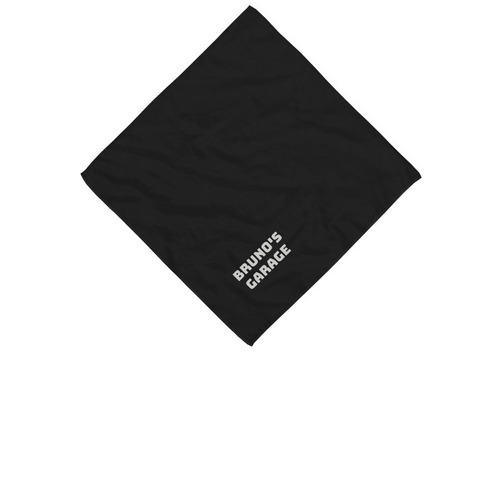 Bruno's Garage Bandana, a Black Cotton Bandana