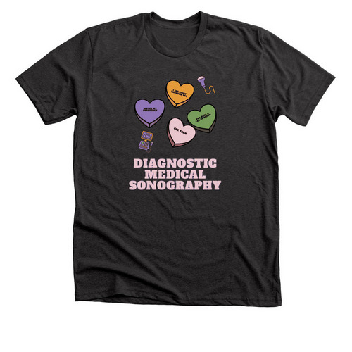 DMS, a Dark Grey Heather Premium Unisex Tee