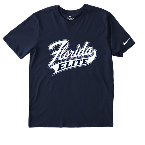 Florida Elite Traditional - Performance Styles, a College Navy Nike Dri-FIT Jersey Blend Performance Tee