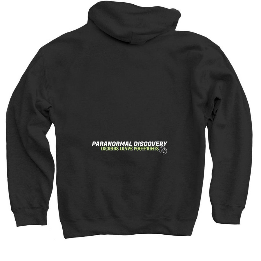 PROTECT CRYPTID WILDLIFE - UFO ABDUCTION, a Black Pullover Hoodie (back-view)