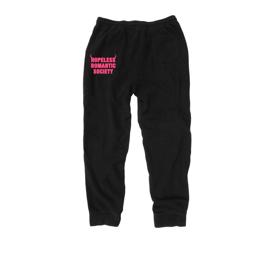 Colorful Hopeless Bottoms, a Black Midweight Fleece Joggers (back-view)