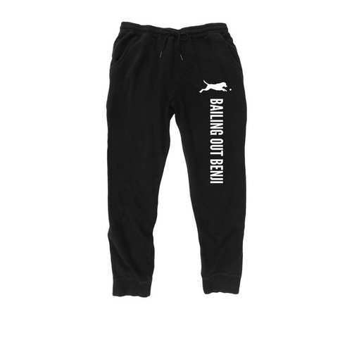 Bailing Out Benji Joggers, a Black Midweight Fleece Joggers