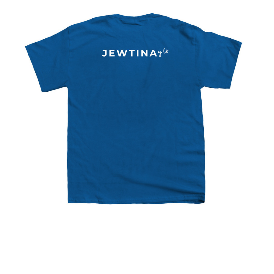 NYC Line, a Royal Blue Youth Unisex Tee (back-view)